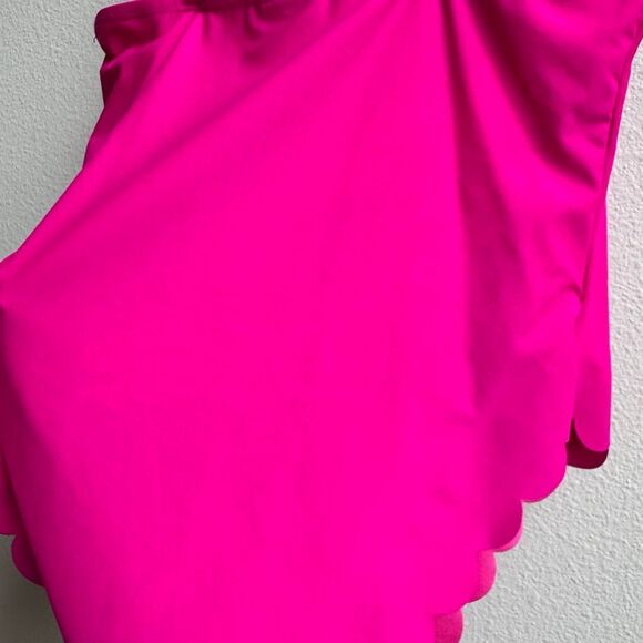 The Frolic Hot Pink Seamless Scallop Clarissa One Piece Swimsuit Size 6 Small - Picture 8 of 9